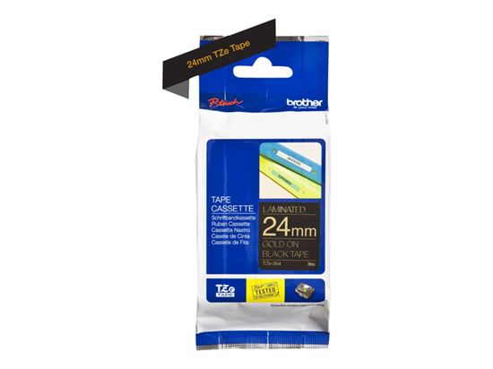 BROTHER 1" TZE TAPE - GOLD/BLACK Paper and Access. 1