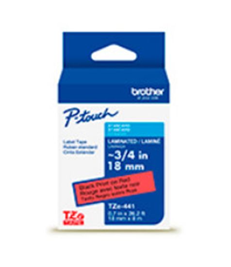 BROTHER 3/4" TZE TAPE - BLACK/RED Paper and Access. 1