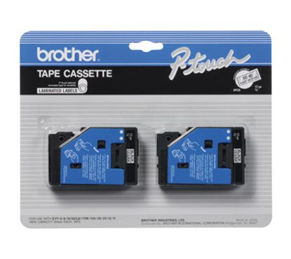 BROTHER 1/2" TC TAPES - BLACK/CLEAR Paper and Access. 1