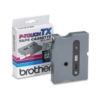BROTHER 1/2" TX TAPE - BLACK/CLEAR Paper and Access. 1
