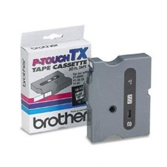 BROTHER 1/2" TX TAPE - BLACK/CLEAR Paper and Access. 1