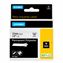 DYMO IND PERMANENT POLY - BLACK/WHITE IND LABELS - 18' 1