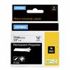 DYMO IND PERMANENT POLY - BLACK/WHITE IND LABELS - 18' 2
