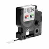 DYMO IND PERMANENT POLY - BLACK/WHITE IND LABELS - 18' 3