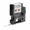 DYMO IND PERMANENT POLY - BLACK/WHITE IND LABELS - 18' 4