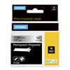 DYMO IND PERMANENT POLY - BLACK/METALLIC IND LABELS - 18' 2