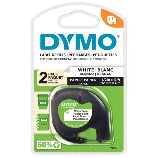 DYMO LT PAPER LABELS - BLACK LT LABELS - 13'  page yield 1