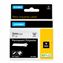 DYMO IND PERMANENT POLY - BLACK/WHITE IND LABELS - 18' 1