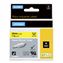 DYMO IND HEAT SHRINK - BLACK/YELLOW IND LABELS - 5' 1