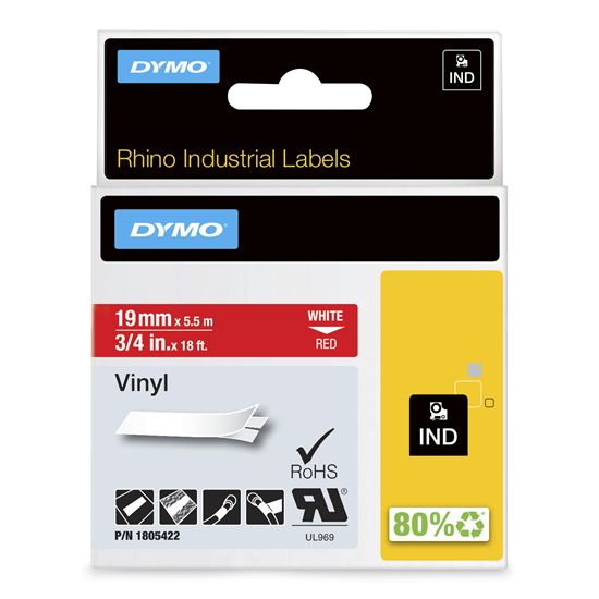 DYMO IND VINYL LABELS -  IND LABELS - 18' 1