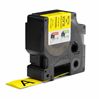 DYMO IND HEAT SHRINK - BLACK/YELLOW IND LABELS - 5' 3