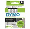 DYMO D1 STANDARD LABELS - BLACK/CLEAR D1 LABELS - 23' 2