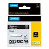 DYMO IND VINYL LABELS - WHITE/BLACK IND LABELS - 18' 2
