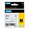 DYMO IND VINYL LABELS - BLACK/WHITE IND LABELS - 18' 1