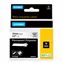 DYMO IND PERMANENT POLY - BLACK/CLEAR IND LABELS - 18' 1