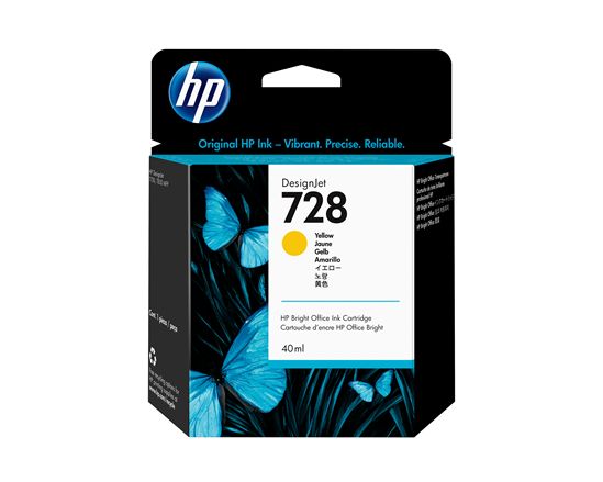 HP DESIGNJET T730 - YELLOW InkJet Ink - 40ML page yield 1