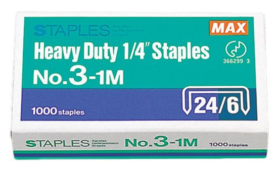 MAX HD-3DF FLAT CLINCH -  STAPLES - 1,000 page yield 1