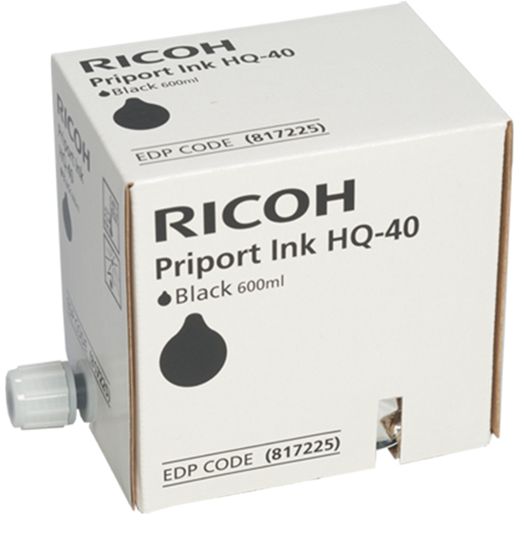 RICOH JP4500 (817225) - BLACK Duplicator Ink - 600 ML page yield 1