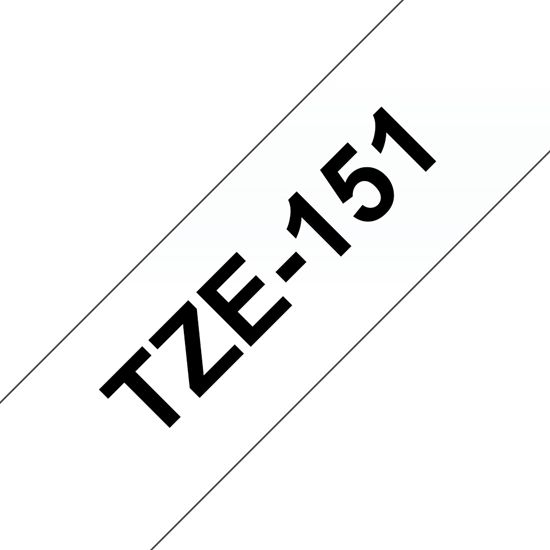 SW PREM BRT 1" TZ TAPE - BLK ON CLEAR Paper and Access. 1