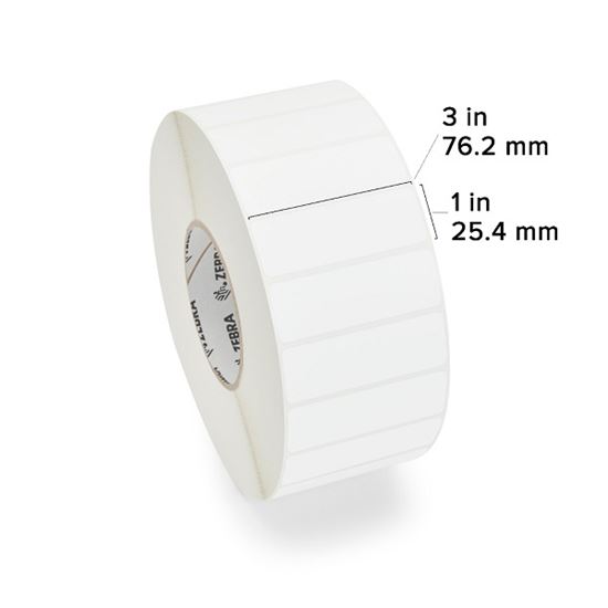 Zebra TT Label Polyester (3" x 1") (3" Core) 1