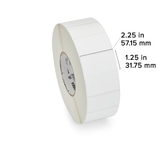 Zebra DT Label Paper (2.25" x 1.25") (3" Core) 1