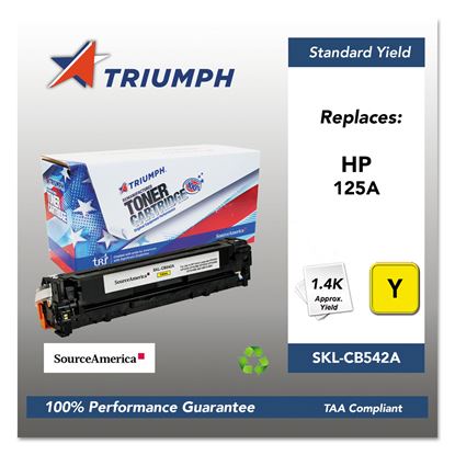 751000NSH0977 Remanufactured CB542A (125A) Toner, 1,500 Page-Yield, Yellow 1