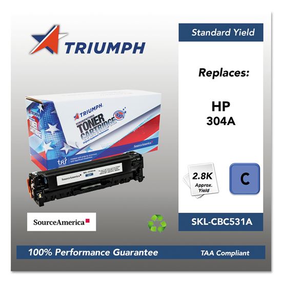 751000NSH0972 Remanufactured CC531A (304A) Toner, 2,800 Page-Yield, Cyan 1
