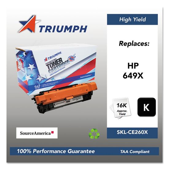 751000NSH1114 Remanufactured CE260X (649X) High-Yield Toner, 17,000 Page-Yield, Black 1