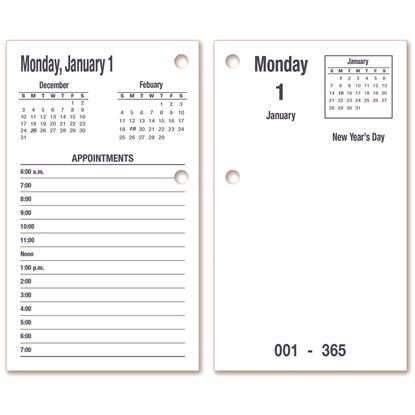 7510016648800, SKILCRAFTDAYMAX Type II Calendar Pad, 6 x 3.5, White/Blue Sheets, 12-Month (Jan to Dec): 2026 1