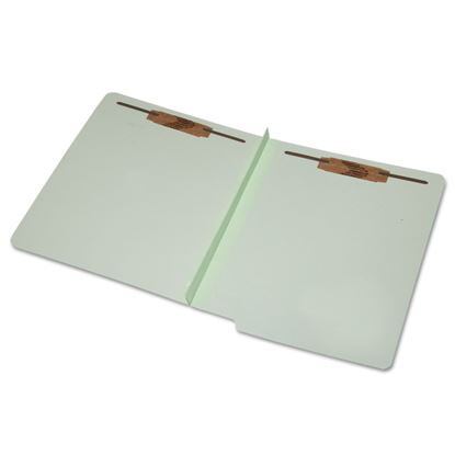 7530015907105, SKILCRAFT End Tab Classification Folders, Expands 2", 2 Fasteners, Letter Size, Light Green, 25/Box 1