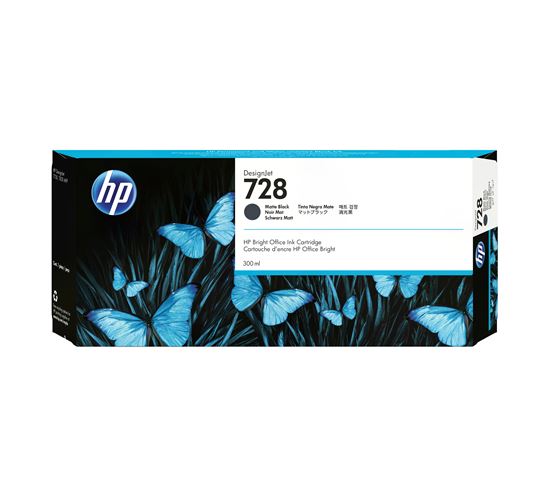 HP 728 300-ml Matte Black DesignJet Ink Cartridge 1