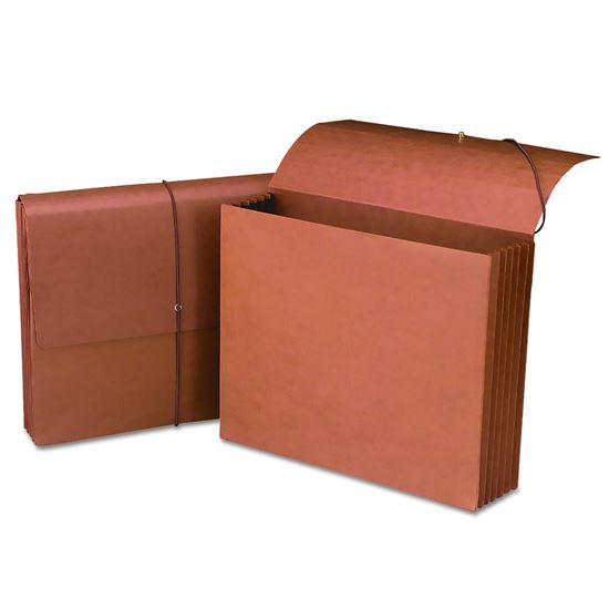 Redrope Expanding Wallet With Elastic Cord, 5.25" Expansion, 1 Section, Elastic Cord Closure, Letter Size, Redrope, 10/Box 1
