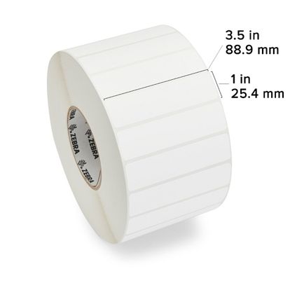 Zebra TT Label Polyester (3.5" x 1") (3" Core) 1