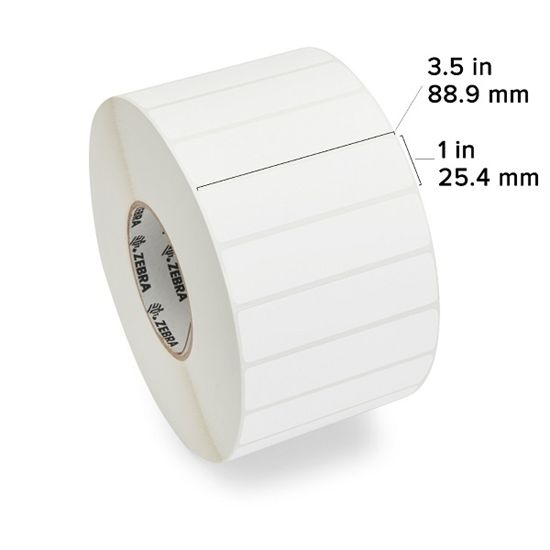 Zebra TT Label Polyester (3.5" x 1") (3" Core) 1