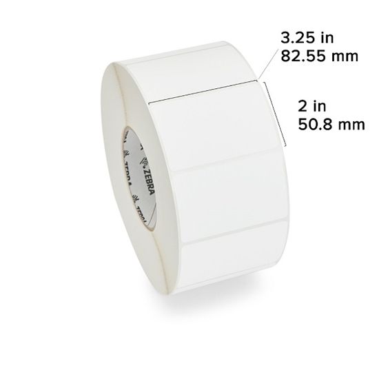 Zebra TT Label Polypropylene (3.25" x 2") (3" Core) 1