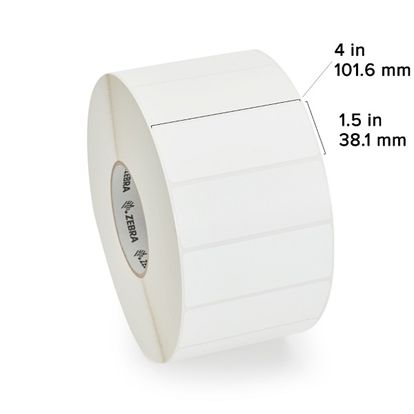 Zebra DT Label Paper (4" x 1.5") (3" Core) 1