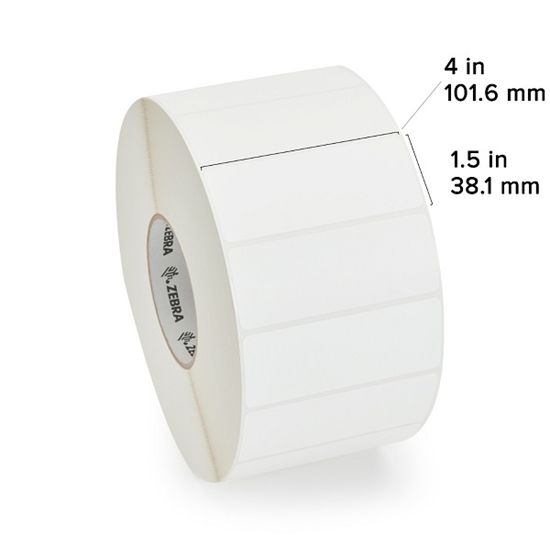 Zebra DT Label Paper (4" x 1.5") (3" Core) 1