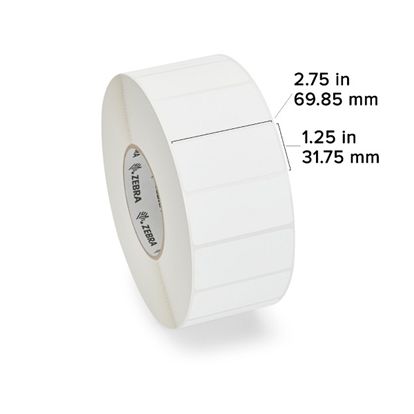 Zebra TT Label Paper (2.75" x 1.25") (3" Core) 1
