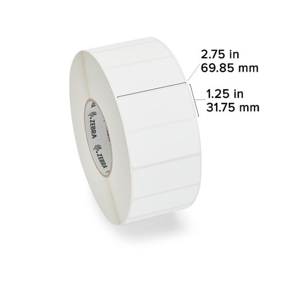 Zebra TT Label Paper (2.75" x 1.25") (3" Core) 1