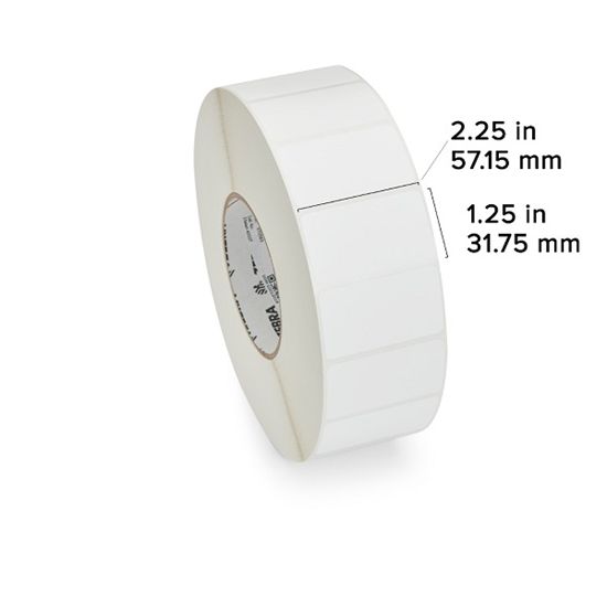 Zebra TT Label Paper (2.25" x 1.25") (3" Core) 1