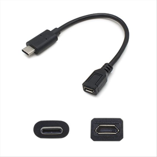 AddOn Networks USB 3.1 (C) - Micro-USB 2.0, 0.17m USB cable 6.69" (0.17 m) USB C Micro-USB B Black1