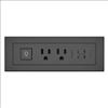 C2G Furniture Power Center with Power Switch, 2 Outlets and USB socket-outlet 2 x USB A + 2 x NEMA 5-15 Black2