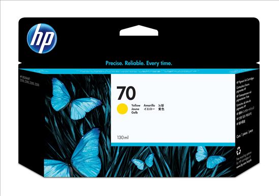 HP 70 130-ml Yellow DesignJet Ink Cartridge1