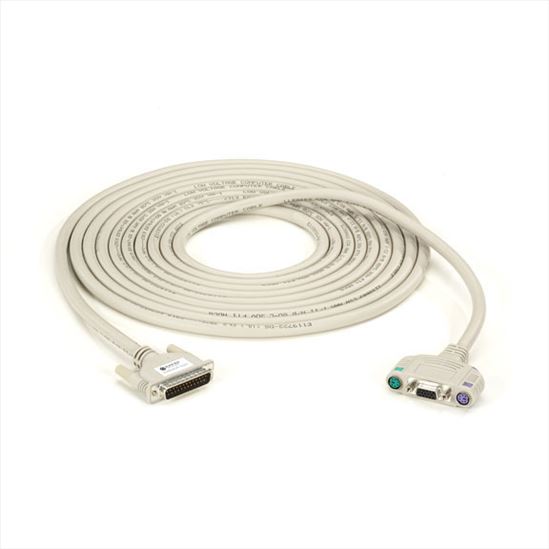 Black Box EHN383A-0050 serial cable White 598.4" (15.2 m) KVM Ultra Series, Coax, VGA, PS/21