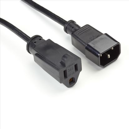 Black Box EPXR15 power cable 11.8" (0.3 m) NEMA 5-15R C14 coupler1