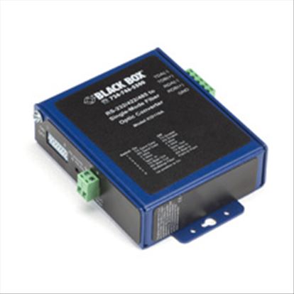 Black Box ICD116A serial converter/repeater/isolator RS-232/422/485 Fiber (SC) Black, Blue1