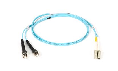 Black Box EFNT010-001M-STLC fiber optic cable 39.4" (1 m) ST LC OFNR OM3 Aqua color1