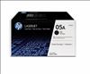 HP 05A 2-pack Black Original LaserJet Toner Cartridges1