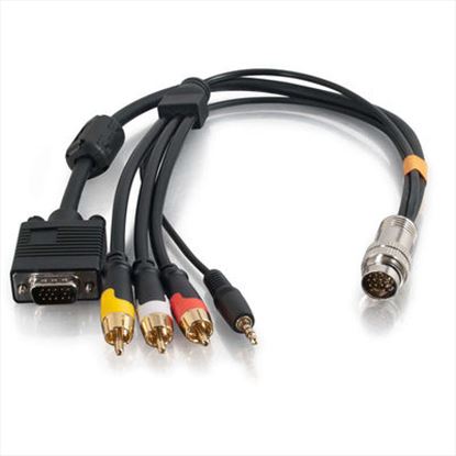 C2G 60018 video cable adapter 18.1" (0.46 m) VGA (D-Sub) + 3.5mm RCA Black1