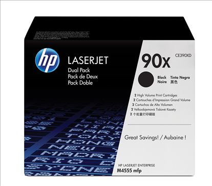 HP 90X 2-pack High Yield Black Original LaserJet Toner Cartridges1